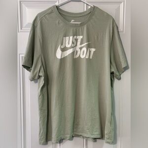 Men’s Nike JUST DO IT SWOOSH T-SHIRT Mint Green/White Size XXL